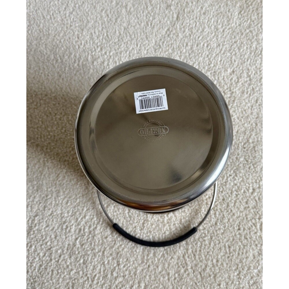 Grip-Ez Countertop Compost Bin Kitchen 1 Gallon Odorless Stainless Steel w/Lid - Picture 6 of 13